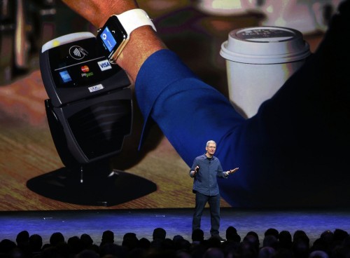 Tim Cook unveils Apple Pay at the public release on Sept. 9, 2014. (Photo: screenshot of the Apple release)