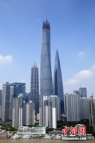 The Shanghai Tower, located in Lujiazui financial center, is China's tallest building with a total height of 632 meters (2,073 feet). (Photo: CNS)