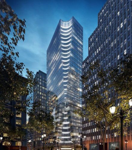 A Manhattan office building that Bank of China has made a deal to buy. (File photo)