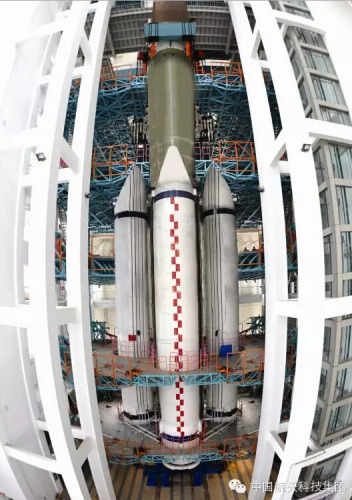 The Long March-5 carrier rocket. (Photo provided by China Aerospace Science and Technology Corporation)
