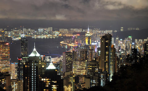 Night scene of Victoria Harbor in Hong Kong. (File photo)