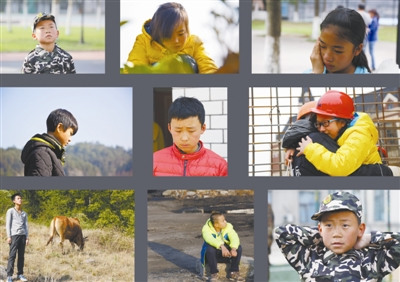 Left-behind children behind the camera. (File photo/Liaoning TV)