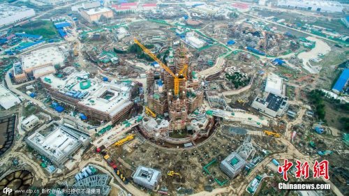 An aerial view of Shanghai Disney Resort. (Photo/CFP)
