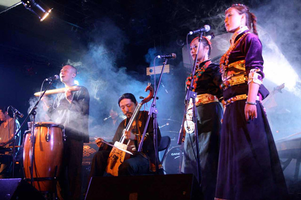 Performance for the release of Liang's first new age music album T.ETERNO in October 2011. (Photo courtesy of Liang Xu)