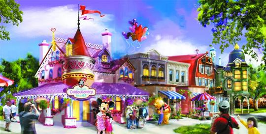 File photo of a design draft of the Mickey Avenue at Shanghai Disney Resort.