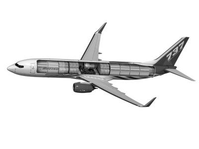 A converted 737-800 Bboeing freighter. (Photo provided by Boeing Co.) 