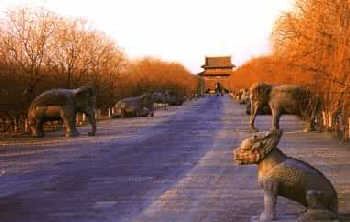 Shinto (path leading to tombs), a scenic spot of the Ming Tombs. (File photo)