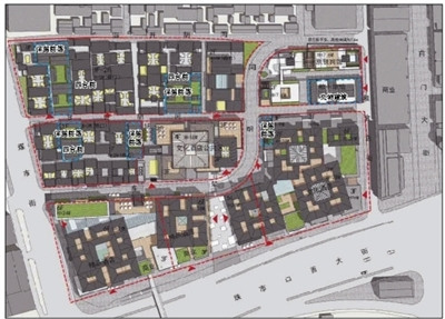 Planning layout for the Dashilar project (Photo/Beijing News)