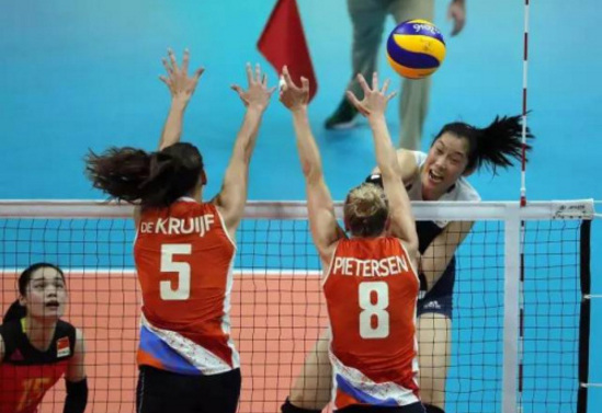 Chinese women's volleyball star Zhu Ting competes at the 2016 Olympic Games. (Photo/Chinanews.com)