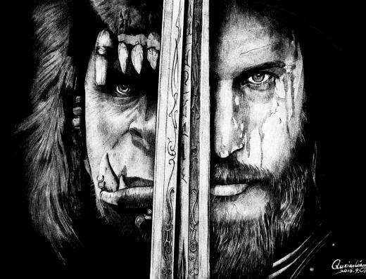 One of Qu Xianliang's ballpoint pen drawings. (Photo/www.dahe.cn)