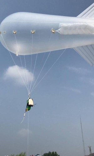 The high-tech balloon developed by the CAS Institute of Atmospheric Physics. (Photo/China Daily)