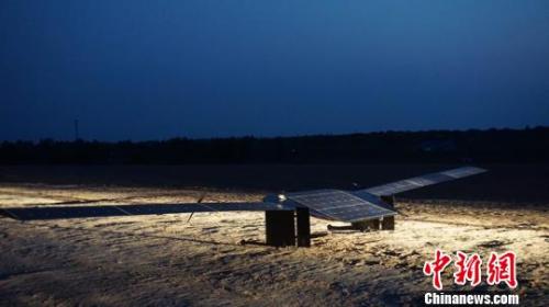 A solar-powered unmanned aerial vehicle. (Photo/China News Service)