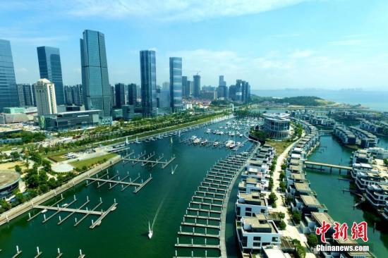 An aerial view of Xiamen, Fujian Province. (File photo/China News Service)