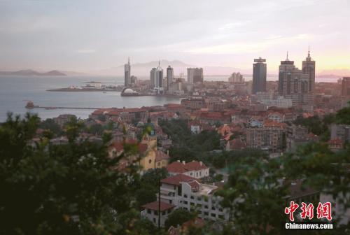 An aerial view of Qingdao City, Shandong Province. (Photo/China News Service)