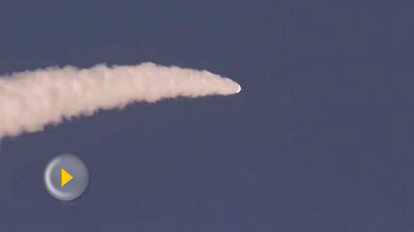 China's first private rocket blasts off on May 17, 2018. (Photo/Video screenshot)
