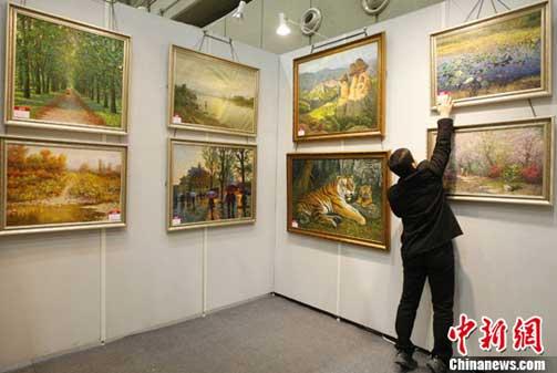 Paintings by DPRK artists.