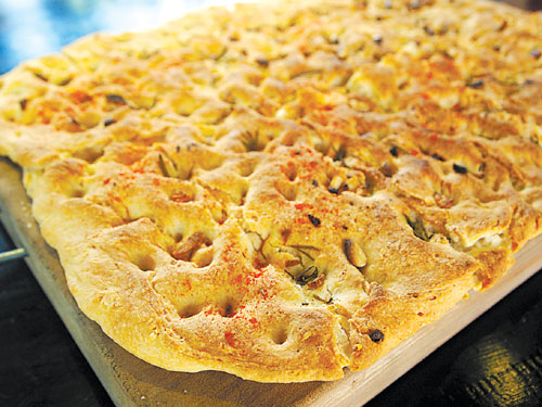 Organic bread at the Bivou. Homemade jams and cereals are also served.