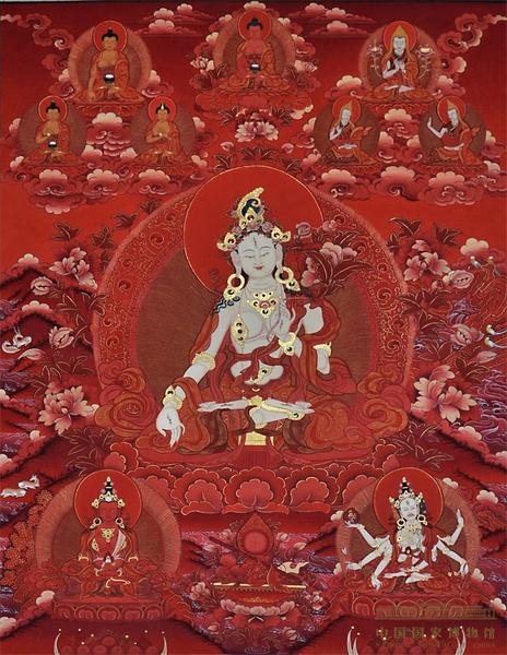 Thangka paintings on display in Beijing. (Photo: CNTV.cn)