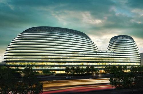 The Galaxy Soho building was unveiled in November 2012, but is still largely unoccupied.