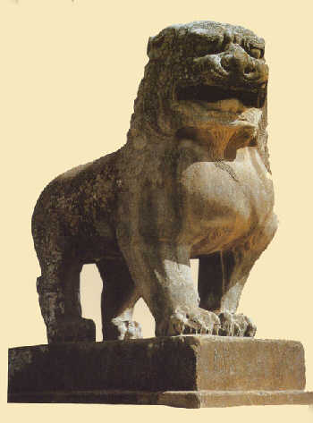 The Stone Lion in Tangshun Tomb,Tang Dynasty