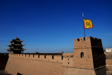 The city walls of China's No. 1 Pass in Jiayuguan on the Silk Road are made of tamped clay mixed with sticky rice.