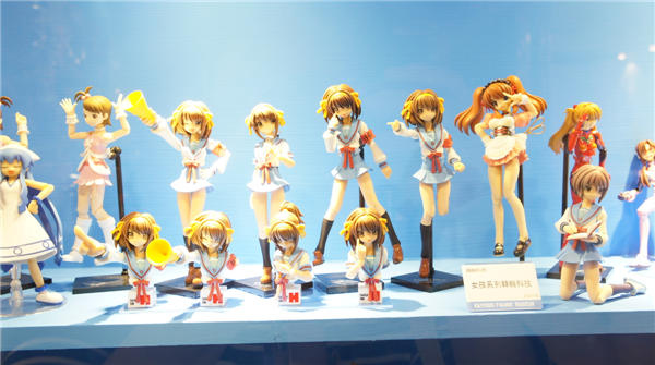 The Kaiyodo figure models are accurate representations of anime characters. Provided to China Daily  