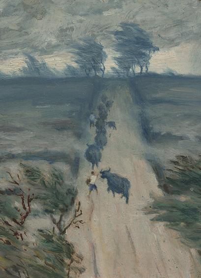 A piece of artwork is on display at the Anwesen exhibition in the National Art Museum of China in Beijing. [Photo provided to chinadaily.com.cn]