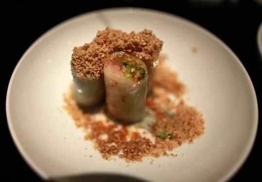 Spiced crab meat rolls wrapped in vermicelli sheets. Photo Feng Yongbin/China Daily