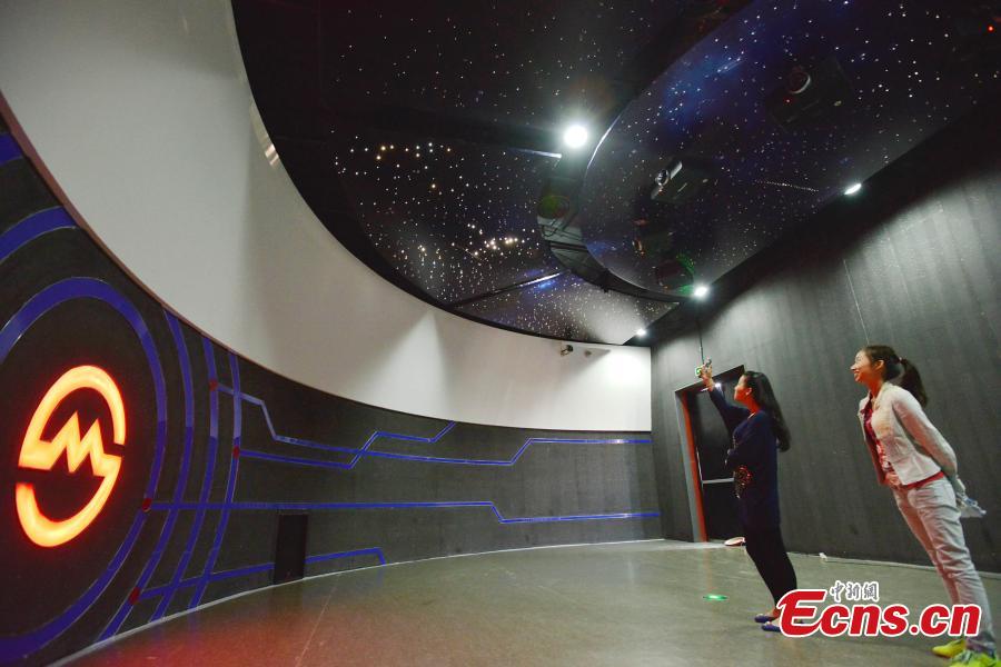 Shanghai Metro Museum opened on Tuesday,October 28, 2014. The attraction tells the history of the city’s subway and gives people the chance to experience the thrill of driving a Metro train via a simulator. [Photo: China News Service/ Yuan Jing]