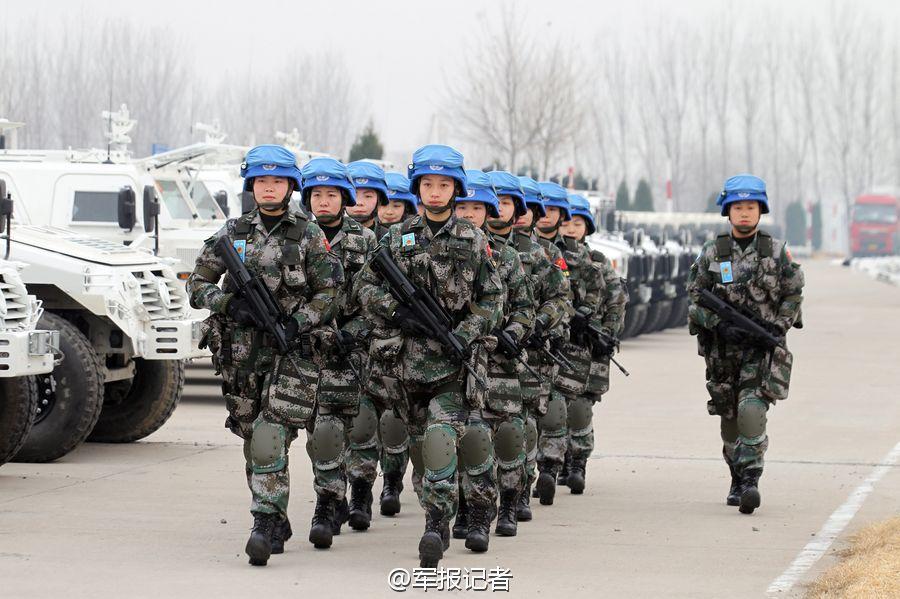 China sends first peacekeeping infantry battalion(1/13 