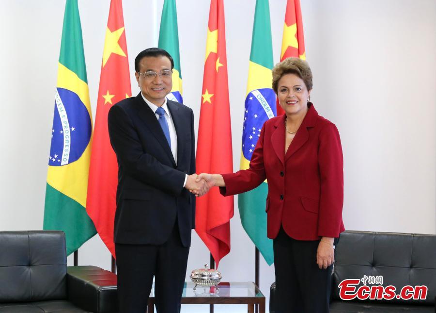 Chinese premier urges enhanced industrial investment cooperation with Brazil(1/1)