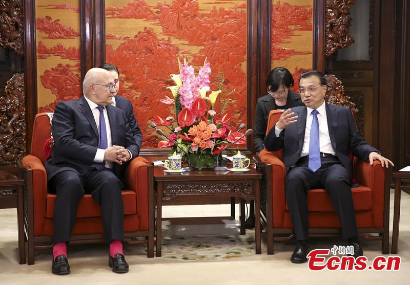 Li Keqiang meets French finance minister Sapin(1/1)