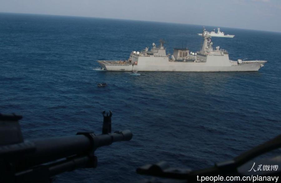 Sino-South Korean joint military drill held in the Gulf of Aden(1/6)