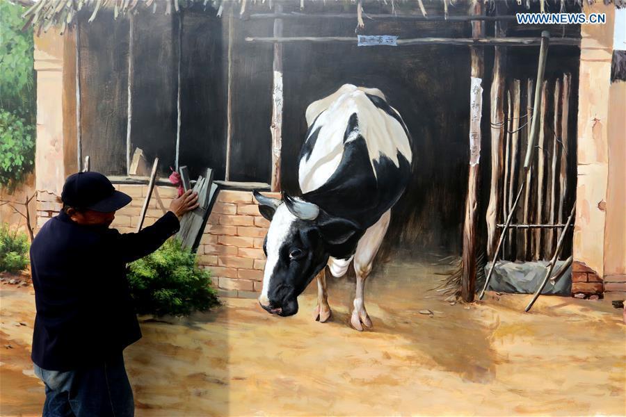 3D paintings displayed in Shandong(1/3)
