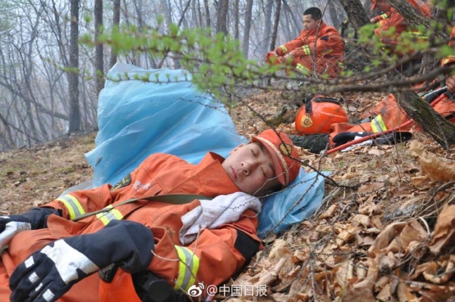 Forest fire put out in north China(1/7)