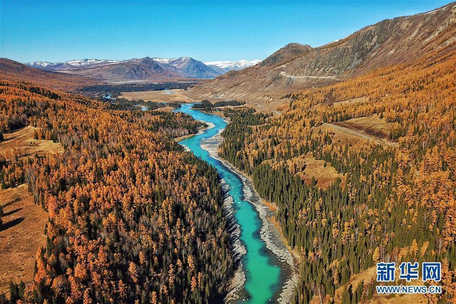 Photos taken on Oct.13 and 14, 2017 show the beautiful autumn scenery in the Kanas scenic area, Xinjiang Uygur Autonomous Region. Kanas boasts a beautiful natural landscape of lakes, rivers, glaciers, forests, and grasslands. (Photo/Xinhua)