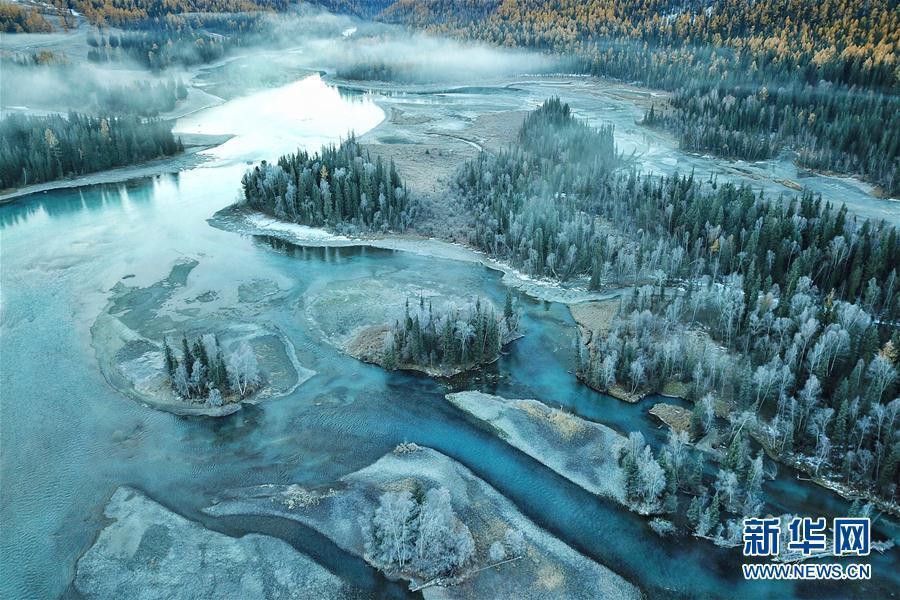 Photos taken on Oct.13 and 14, 2017 show the beautiful autumn scenery in the Kanas scenic area, Xinjiang Uygur Autonomous Region. Kanas boasts a beautiful natural landscape of lakes, rivers, glaciers, forests, and grasslands. (Photo/Xinhua)