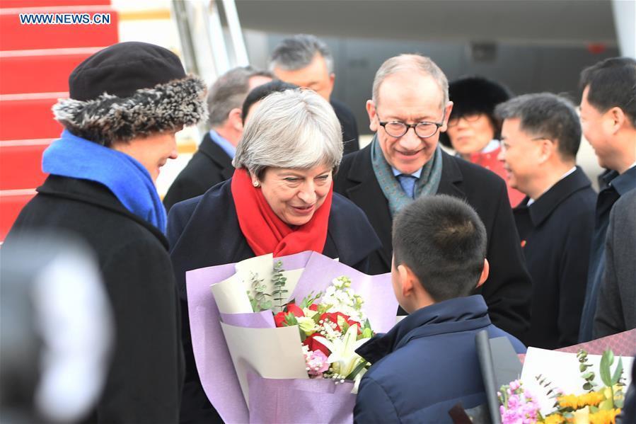 British PM Theresa May starts China tour(1/2)
