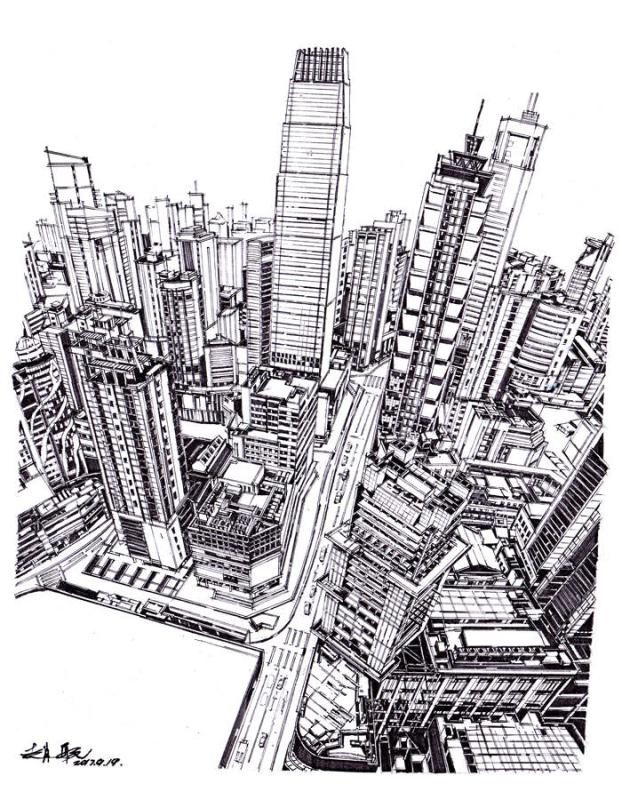 A picture drawn by Zhao Hang. (Photo provided to chinadaily.com.cn)