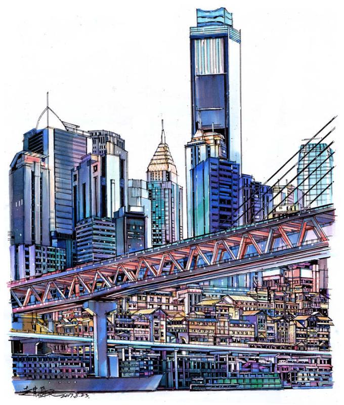 A picture drawn by Zhao Hang. (Photo provided to chinadaily.com.cn)