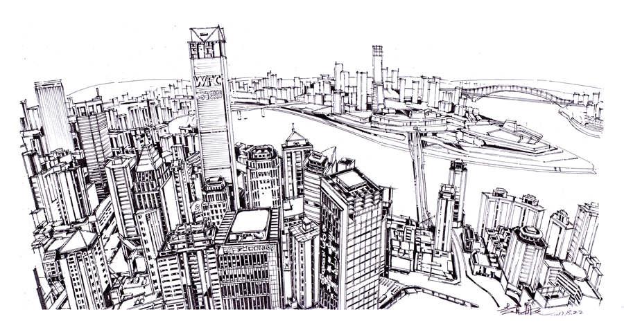 A picture drawn by Zhao Hang. (Photo provided to chinadaily.com.cn)