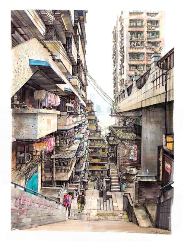 A picture drawn by Zhao Hang. (Photo provided to chinadaily.com.cn)