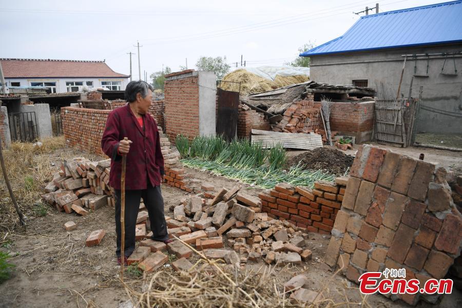 An earthquake with a magnitude of 5.7 rocked Ningjiang District, Songyuan City of Northeast China\'s Jilin Province at 1:50 a.m. Monday Beijing time, according to the China Earthquake Networks Center (CENC). (Photo: China News Service/Zhang Yao)