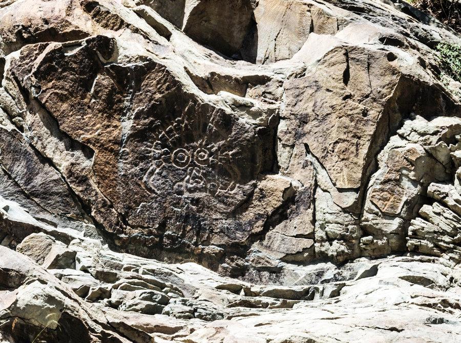 Rock art on the Helan Mountain in Ningxia Hui autonomous region, May 21, 2018.  (Photo provided to chinadaily.com.cn)