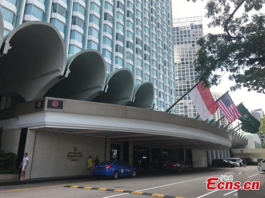 A view of the Shangri-La Hotel in Singapore, June 11, 2018. The Singapore government has declared the area surrounding the Shangri-La Hotel a “special event area” for the period of June 10 to 14, for the upcoming summit between United States President Donald Trump and Democratic People\'s Republic of Korea supreme leader Kim Jong-un. (Photo: China News Service/Meng Xiangjun)