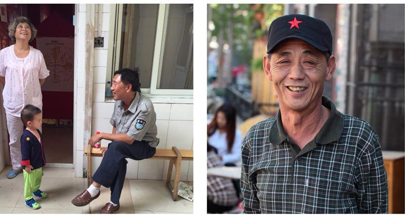 The security man and vistor to Dashilar 2015. (Photo by Bruce Connolly/chinadaily.com.cn)