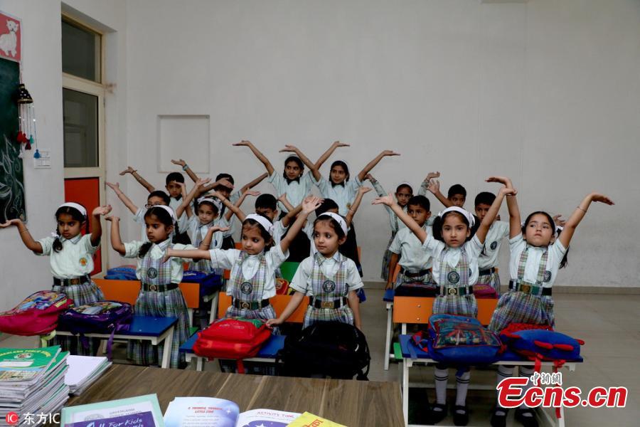 The Green Land Public School in Pathankot in Punjab, India, is unique as it has 17 pairs of twins aged between three and 15. They are nearly all identical and look so same that even teachers are confused to identify who is who,” said Dr. Jyoti Thakur, the principal of the school. (Photo/IC)