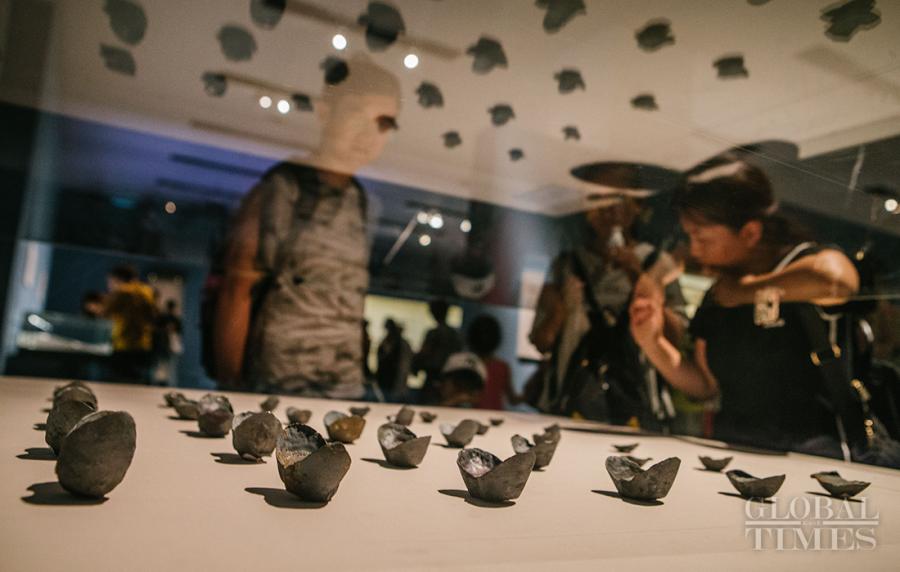 Silver ingots from the Ming Dynasty (1368?1644) are displayed at the museum. (Photo: Li Hao/GT)