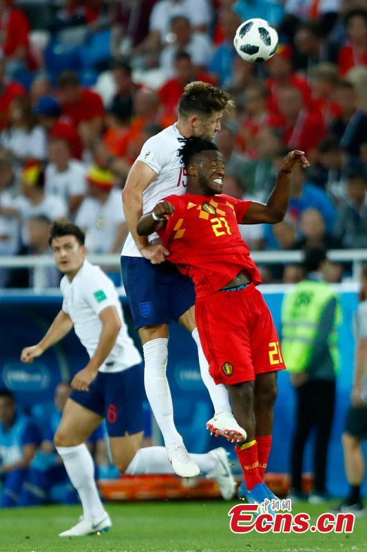 <?php echo strip_tags(addslashes(The World Cup match between England and Belgium in Kaliningrad Stadium, Kaliningrad, Russia, June 28, 2018. Belgium remained unbeaten in Russia World Cup as they defeated England and will face Japan in the knockout stage. Belgium's Adnan Januzaj scored the only goal. (Photo: China News Service/Fu Tian))) ?>