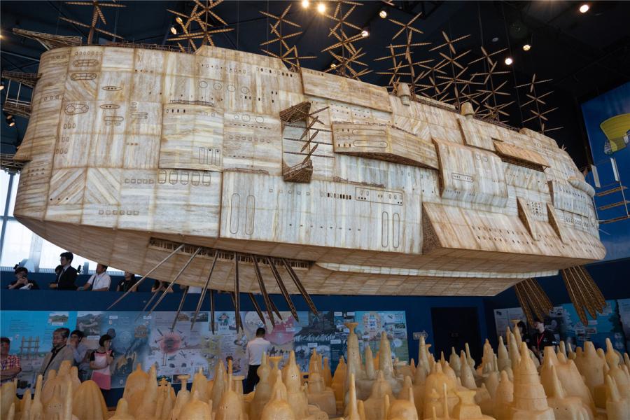The 8-meter-long airship featured in Castle in the Sky. (Photo/chinadaily.com.cn)